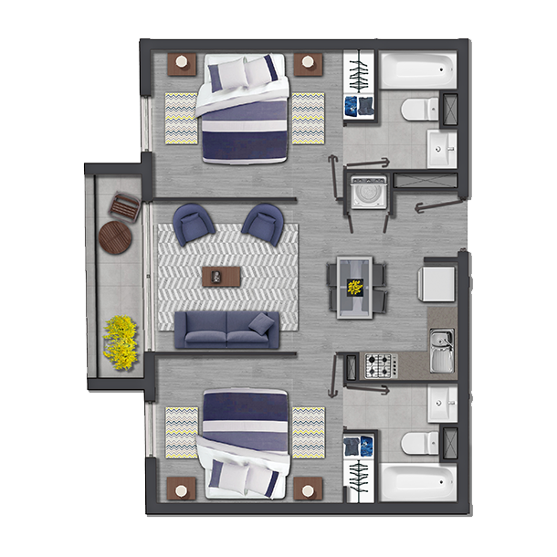 Departamentos 2D+2B - Edicio Los Acacios